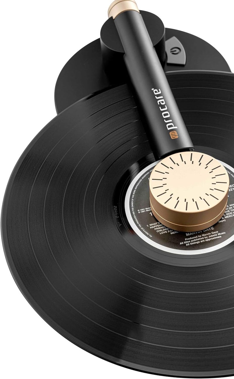 ProcareSelect Vinyl-Xperience Record Cleaning Kit PRO – Includes Record Cleaning Machine, Carbon Fiber Anti-Static Brush, Soft Velvet Record Brush, Soft tip Silicon Blower, Record Weight stabilizer - Image 4